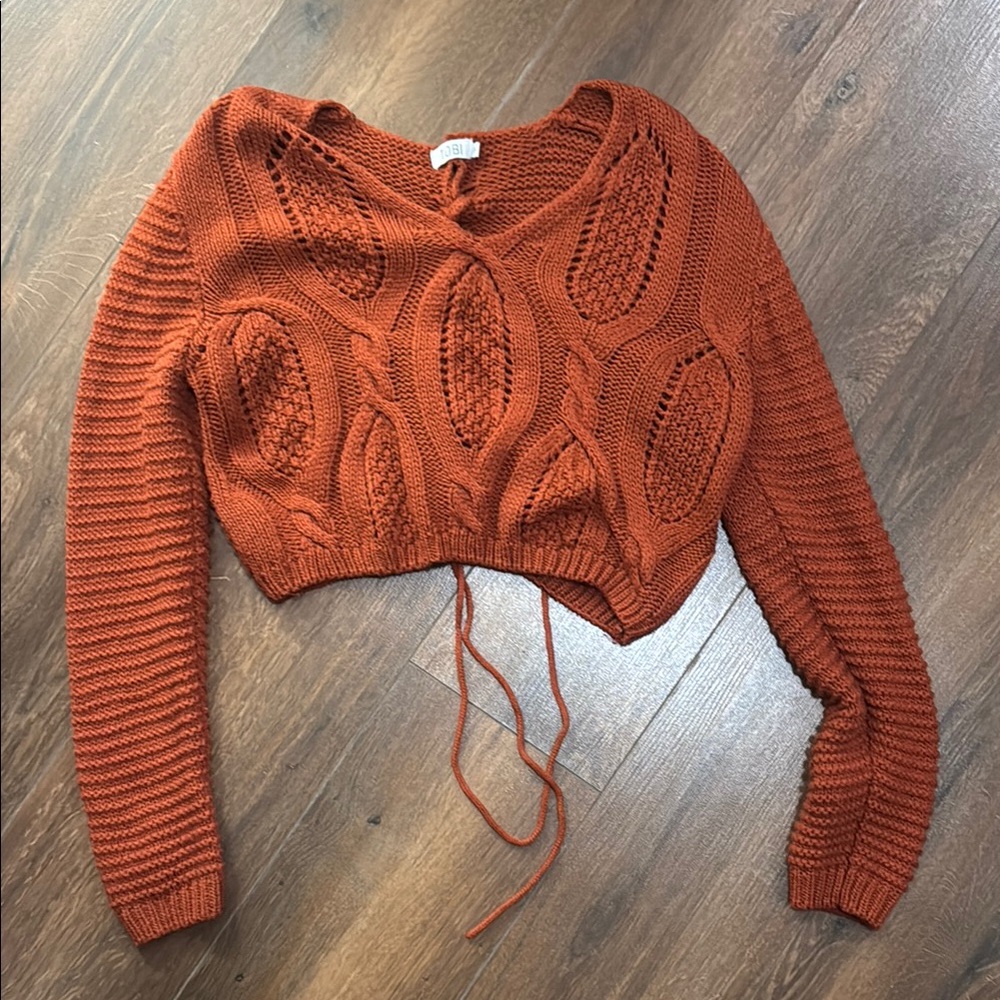 Rust Orange Knit Sweater